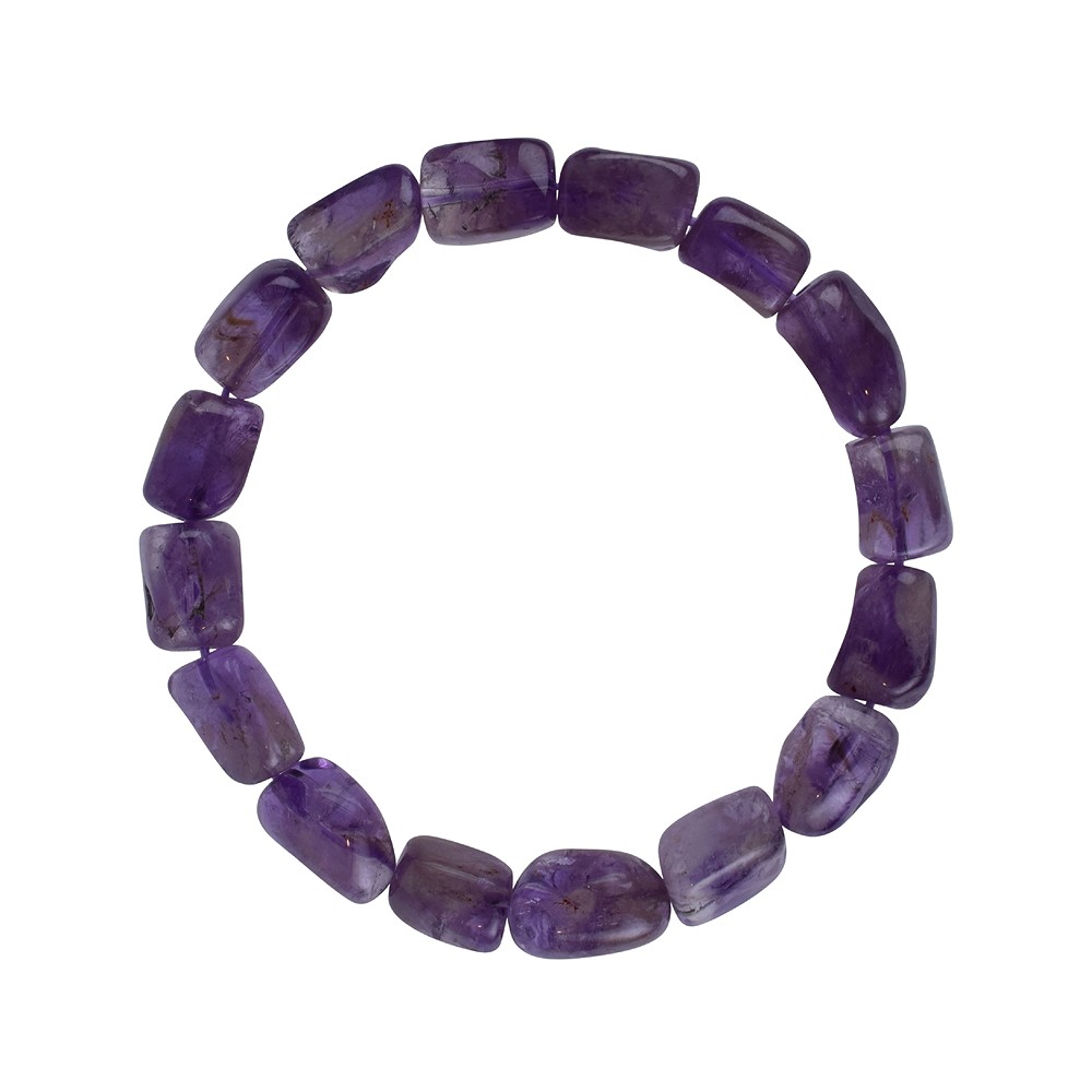 Armband, Amethyst, 10-12mm Nuggets | Großhandel Edelsteine, Heilsteine & Schmuck