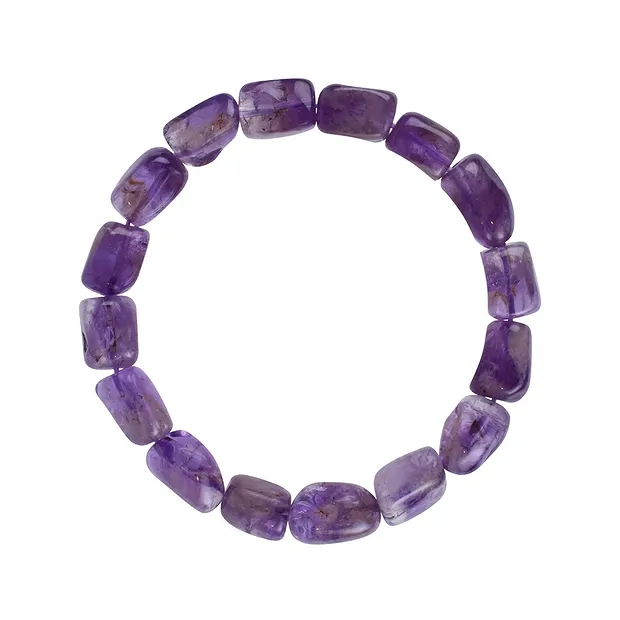 Bracelet, amethyst, 10-12mm nuggets | wholesaler gems, healing stones & jewelry