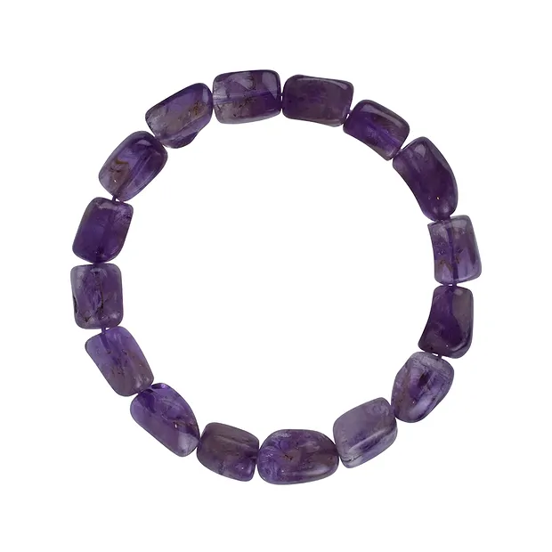Armband, Amethyst, 10-12mm Nuggets | Großhandel Edelsteine, Heilsteine & Schmuck
