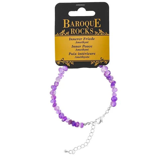 Armband Barock Classic, Amethyst | Großhändler Edelsteine, Heilsteine & Schmuck