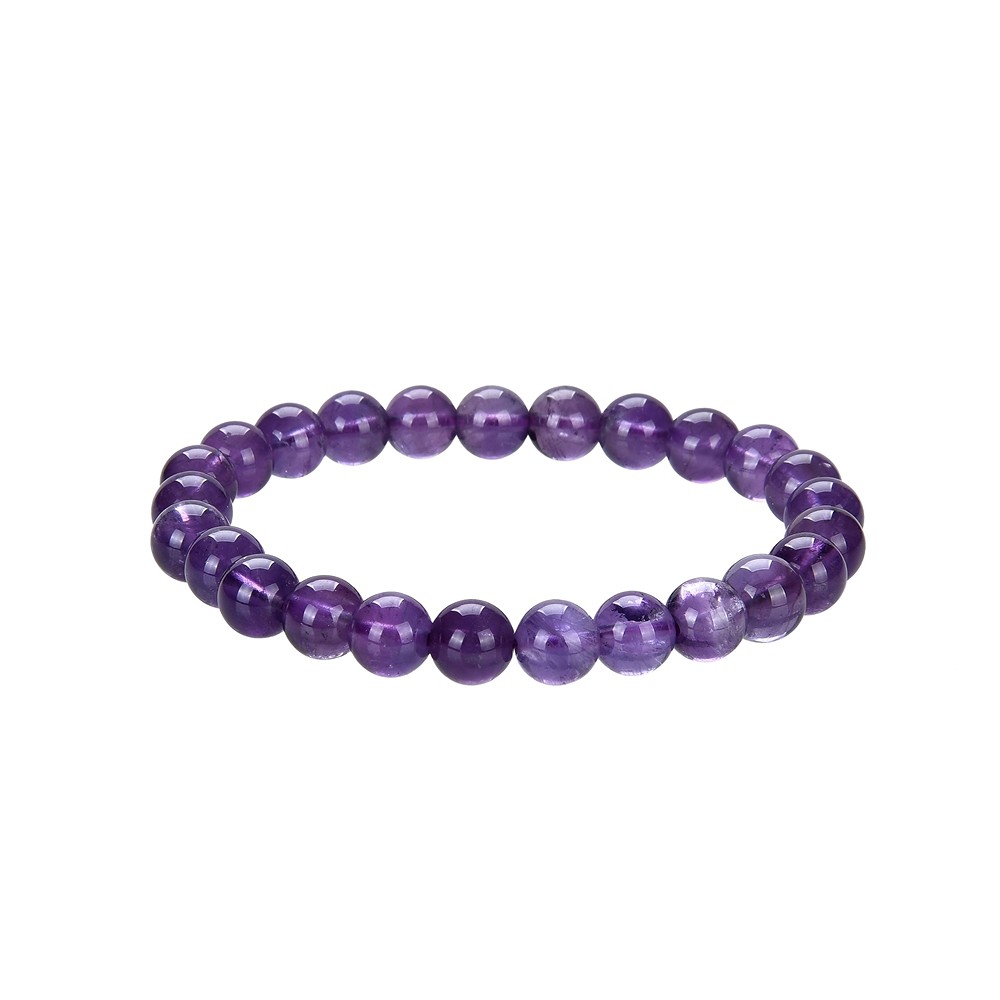 Bracelet, amethyst extra, 08mm beads | wholesaler gems, healing stones & jewelry