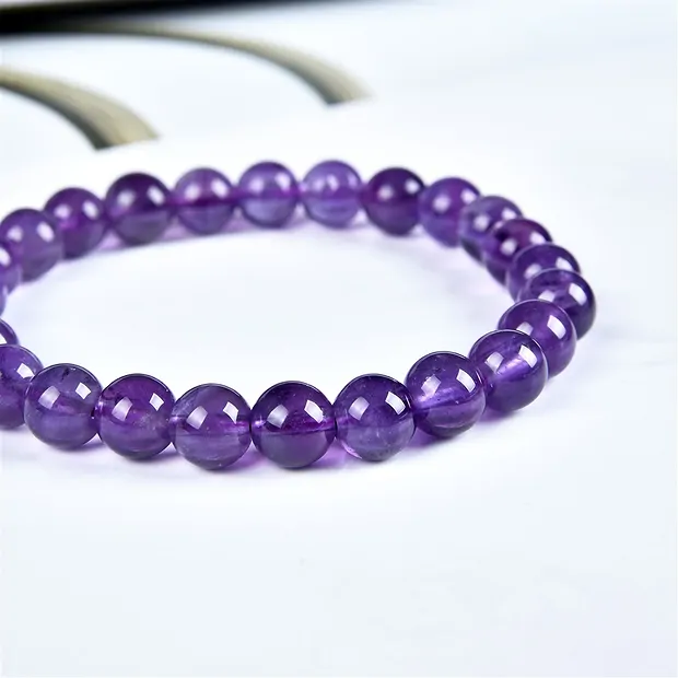 Bracelet, amethyst extra, 08mm beads | wholesaler gems, healing stones & jewelry