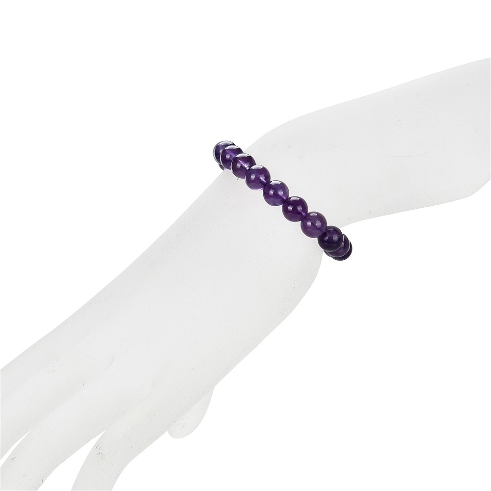 Bracelet, amethyst extra, 08mm beads | wholesaler gems, healing stones & jewelry