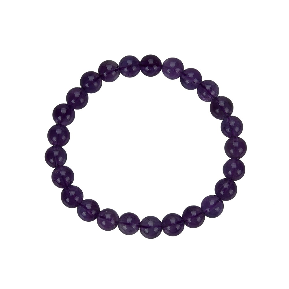 Bracelet, amethyst extra, 08mm beads | wholesaler gems, healing stones & jewelry