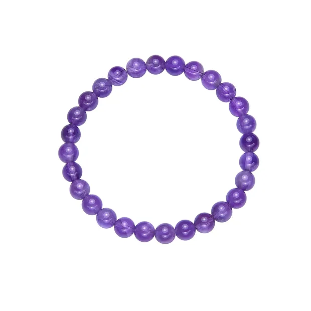 Bracelet, amethyst, 06mm beads, 15cm (for children) | Marco Schreier