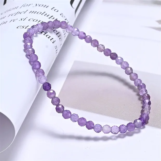 Armband, Amethyst, 03mm Kugeln, facettiert, 14cm (kurz) | Marco Schreier