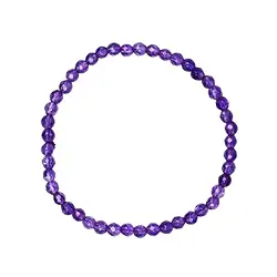 0601251041 Pulsera, amatista extra, 04mm cuentas, facetado | Marco Schreier