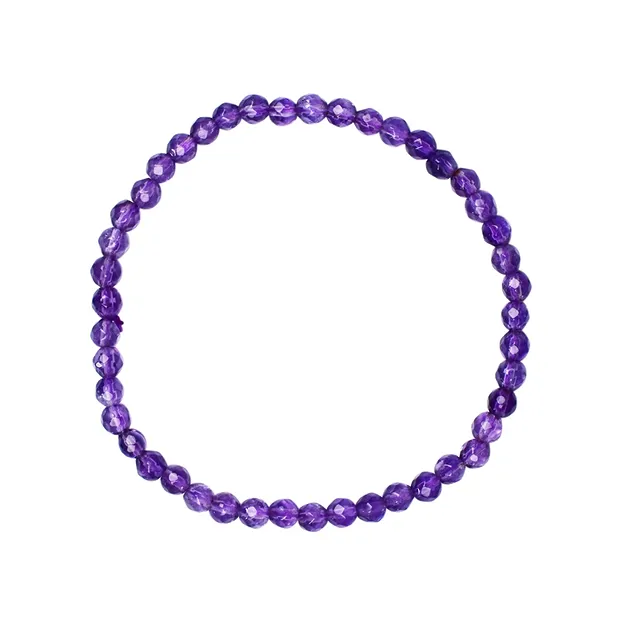 Pulsera, amatista extra, 04mm cuentas, facetado | Marco Schreier