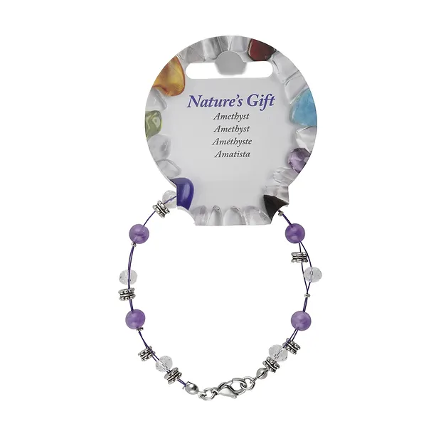 Draht-Armband, Amethyst, Kugeln 06mm | Schreier Edelsteine, Heilsteine & Schmuck