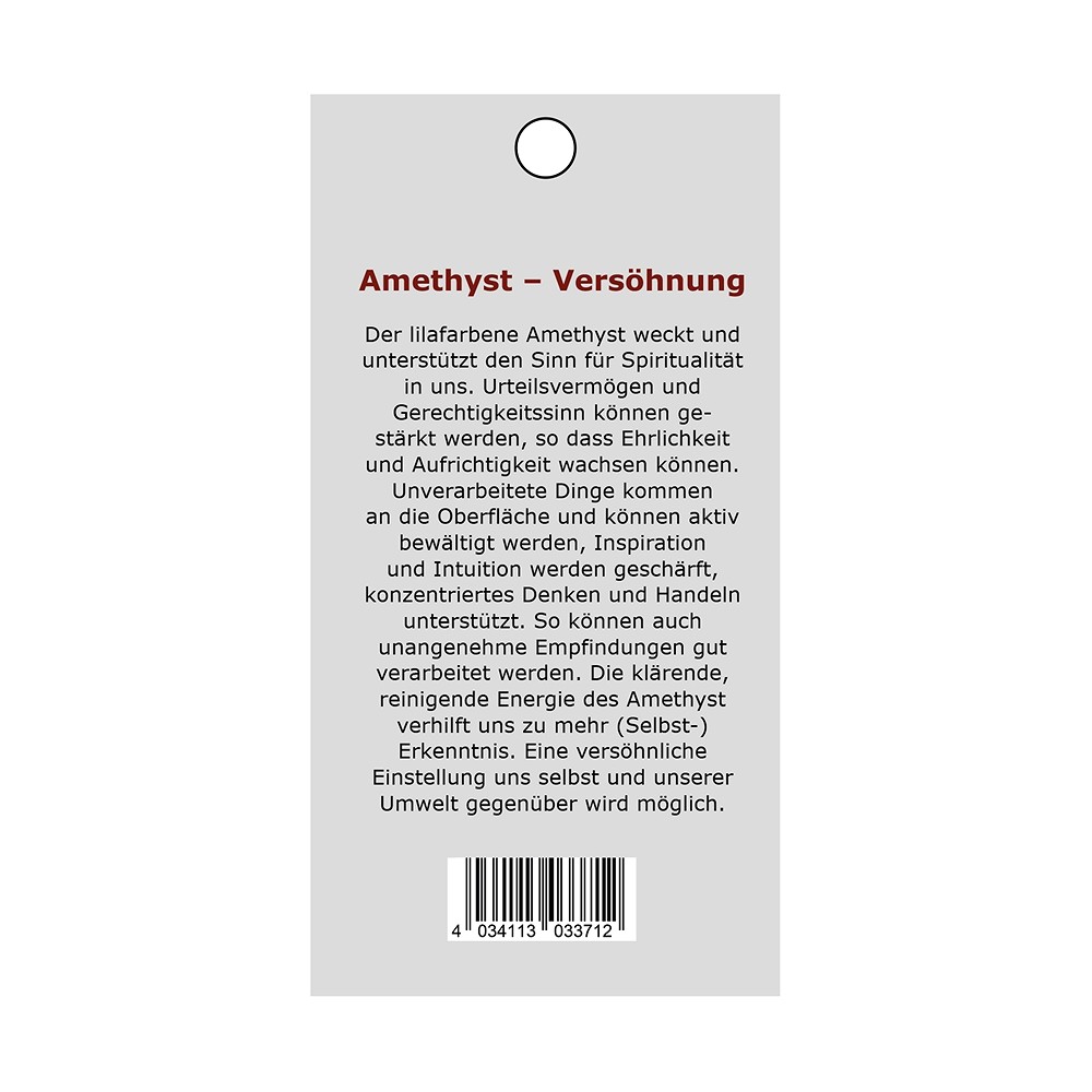 Pendentif pierre de force améthyste (réconciliation) | Marco Schreier