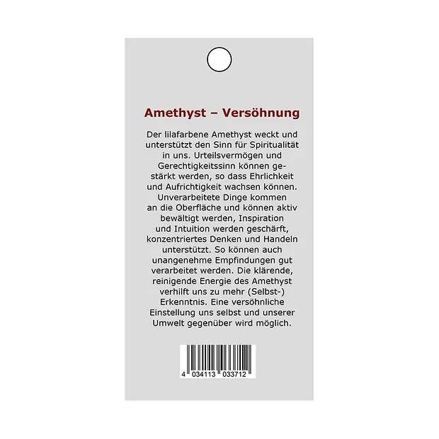 Kraftstein-Anhänger Amethyst (Versöhnung) | GH Edelsteine, Heilsteine & Schmuck
