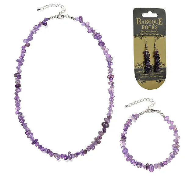 Schmuckset Barock Classic Amethyst | Großhandel Edelsteine, Heilsteine & Schmuck