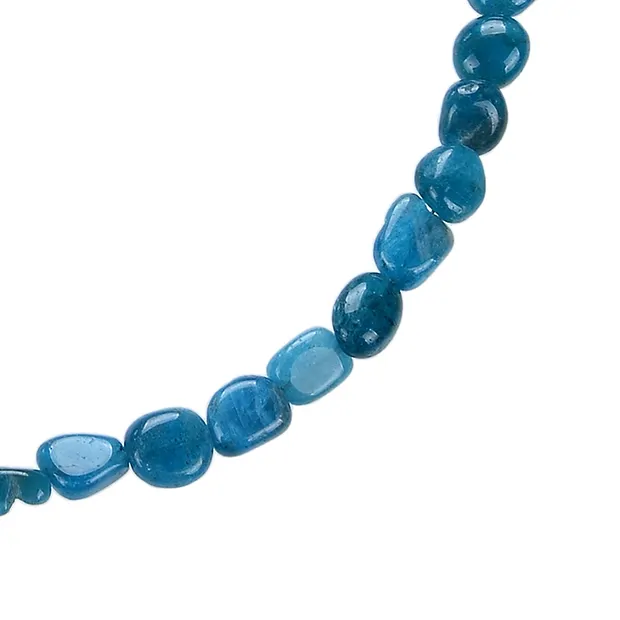 Collana di apatite (stab.), pepite (5 - 8 mm), rodiata | Marco Schreier