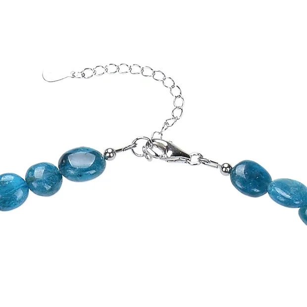 Necklace apatite (stab.), nuggets (5 - 8mm), rhodiniert | Marco Schreier
