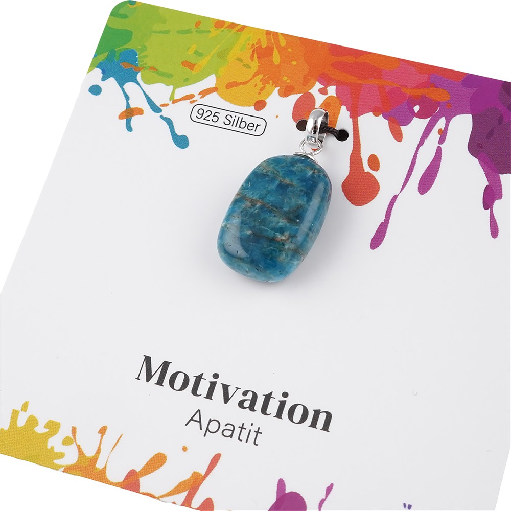 Pendant apatite (stab.), Tumbled Stone small, rhodiniert | Marco Schreier