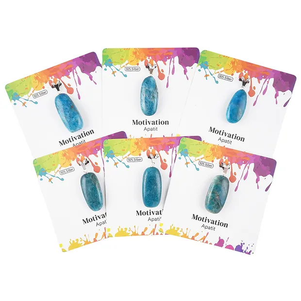 Apatite (stab.) pendant, large Tumbled Stone, rhodiniert | Marco Schreier