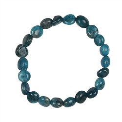 0602050020 Bracelet, apatite sombre (stab.), 08-10mm Nuggets | Marco Schreier