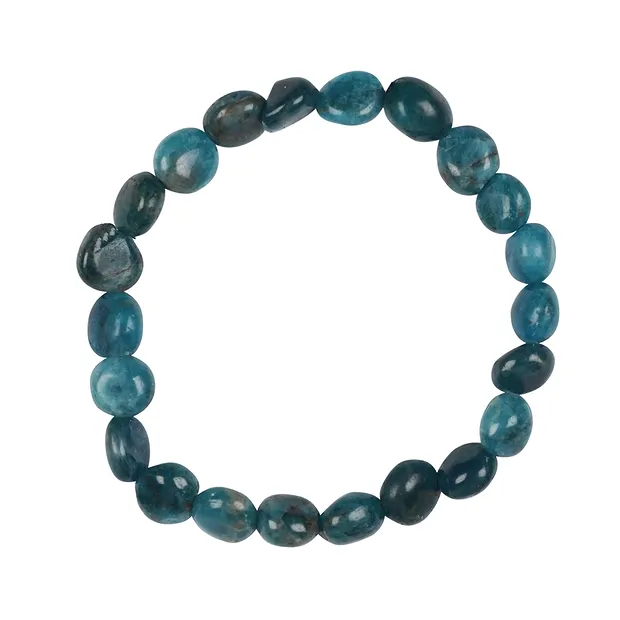 Bracelet, apatite sombre (stab.), 08-10mm Nuggets | Marco Schreier