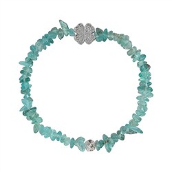 0602050082 Bracciale, apatite (colore chiaro), con trifoglio | Marco Schreier