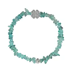 0602050082 Bracelet, apatite (light), with shamrock | wholesaler gems & healing stones