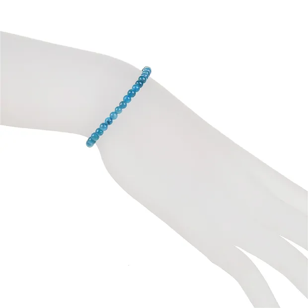 Bracciale, apatite (stab.), perline da 04 mm | grossista gemme e pietre curative