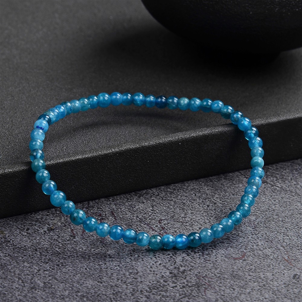 Bracelet, apatite (stab.), 04mm perles rondes | Marco Schreier