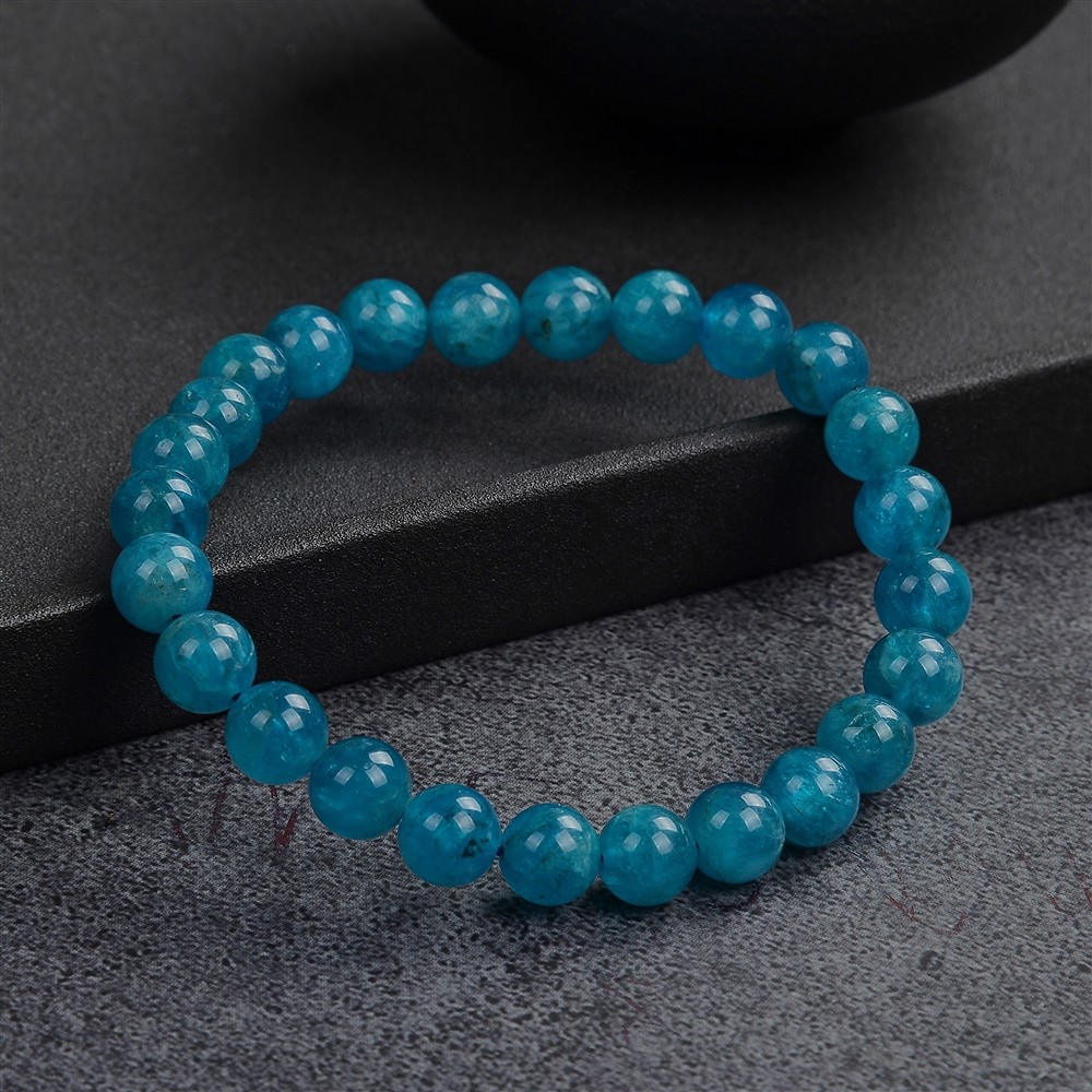 Pulsera, apatita (estabilizado), 07.5 - 08.5mm cuentas | Marco Schreier