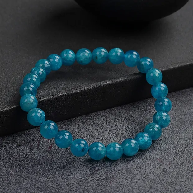 Pulsera, apatita (estabilizado), 07.5 - 08.5mm cuentas | Marco Schreier