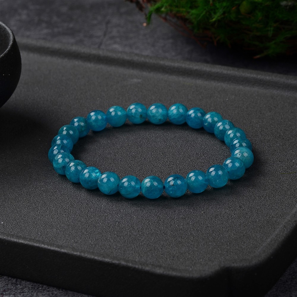 Pulsera, apatita (estabilizado), 07.5 - 08.5mm cuentas | Marco Schreier