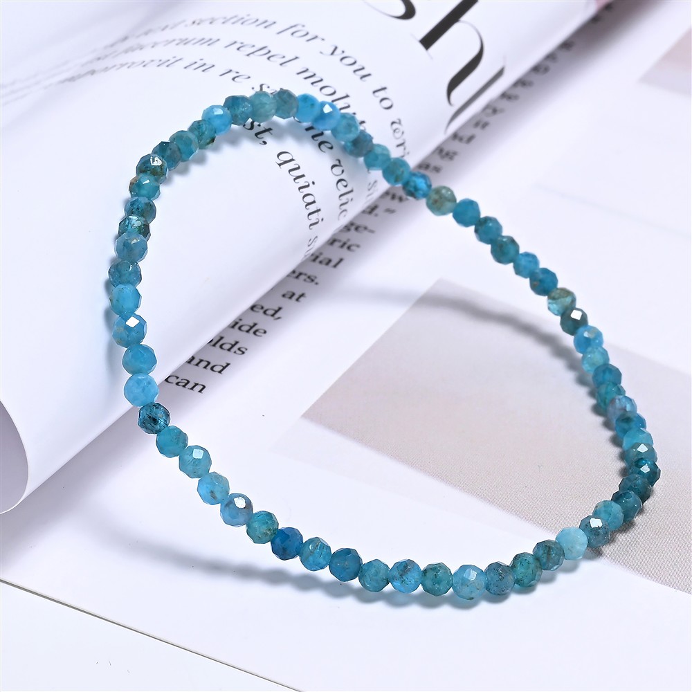 Armband, Apatit (stab.), 03mm Kugeln, facettiert, 19cm | Marco Schreier