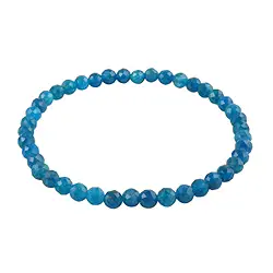 0602051051 Bracelet, apatite (stab.), 05mm beads, faceted | gems, healing stones & jewelry