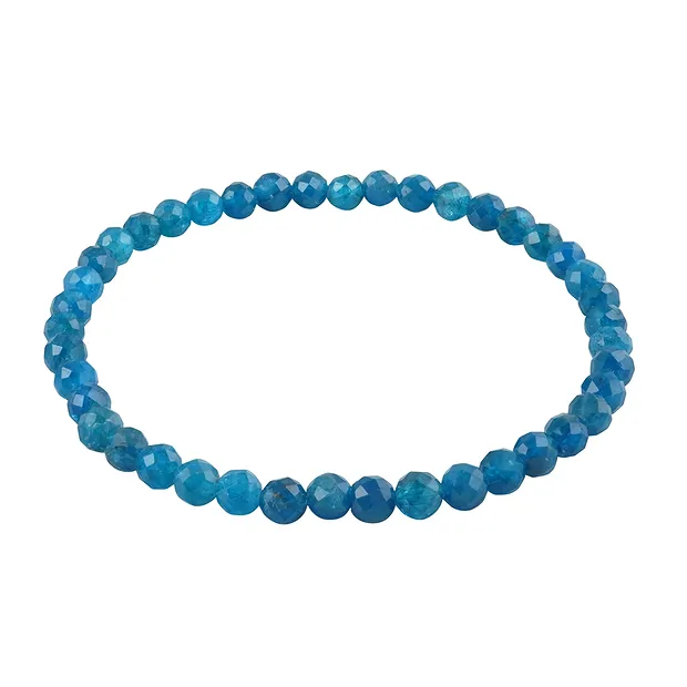 Bracciale, apatite (stab.), perline da 05 mm, sfaccettate | Marco Schreier
