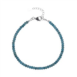 06020590411 Bracciale in apatite (stab.), bottone sfaccettato 3,5 mm, catena di prolungamento, rodiato | Marco Schreier
