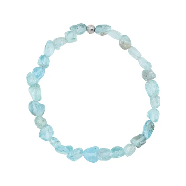 Bracelet, light apatite (stab.), 06-08mm nuggets | Marco Schreier