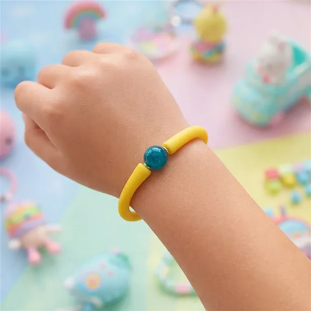 Bracciale, sfera di apatite (8 mm), silicone (giallo), 15 cm (corto) | Marco Schreier