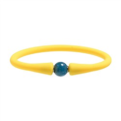 0602061113 Bracelet Apatit ball (8mm), silicone (yellow), 15cm (short)  | Marco Schreier