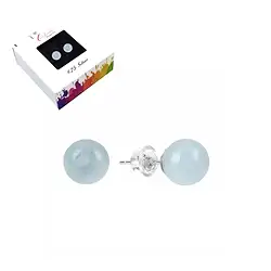 0602245106 Pendientes Aguamarina, bola, 6mm, rodinado | Marco Schreier