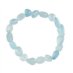 0602250020 Bracciale, Acquamarina, 09 - pepite da 14 mm | grossista gemme e pietre curative