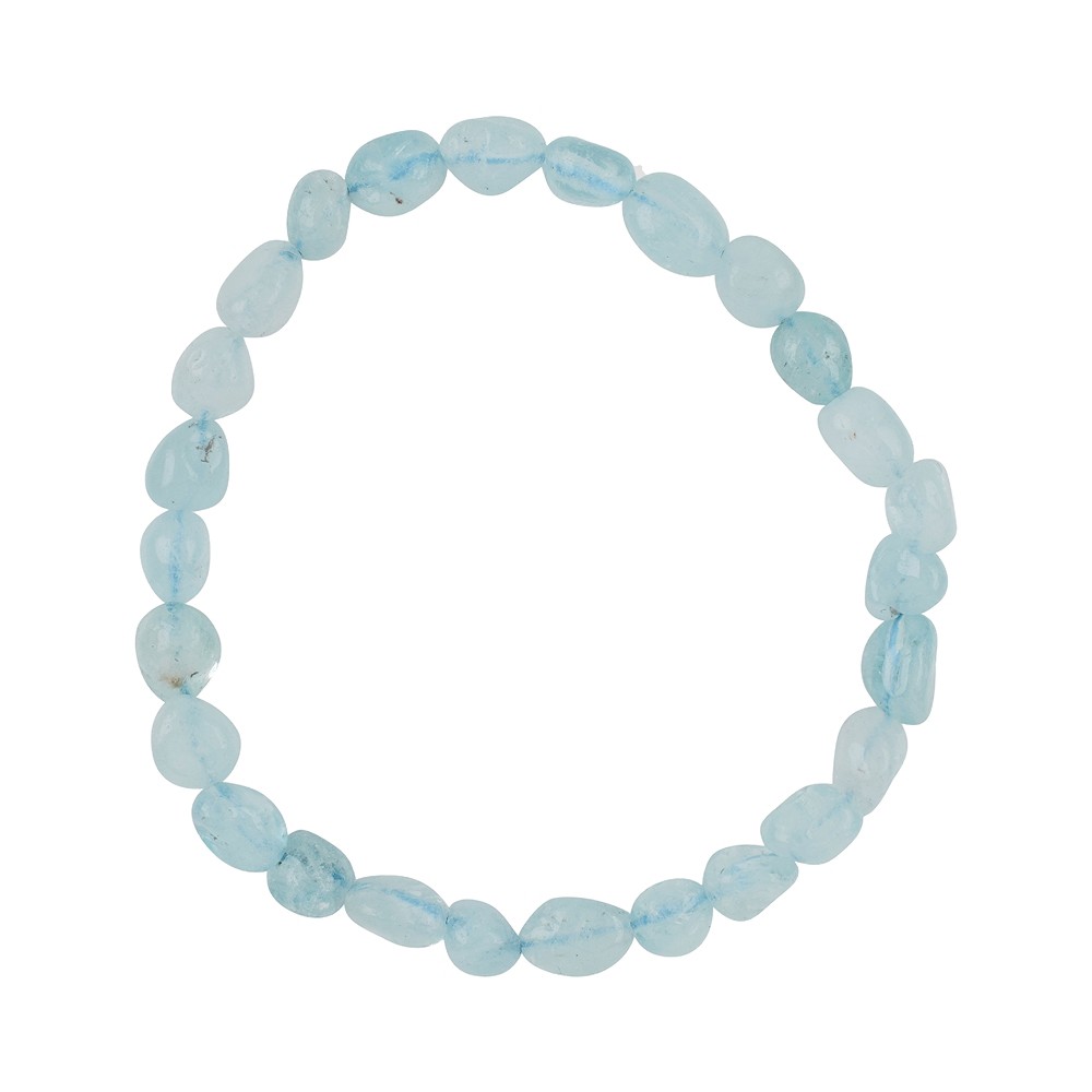 Bracelet, Aquamarine, 08-10mm nuggets | wholesale gems, healing stones & jewelry