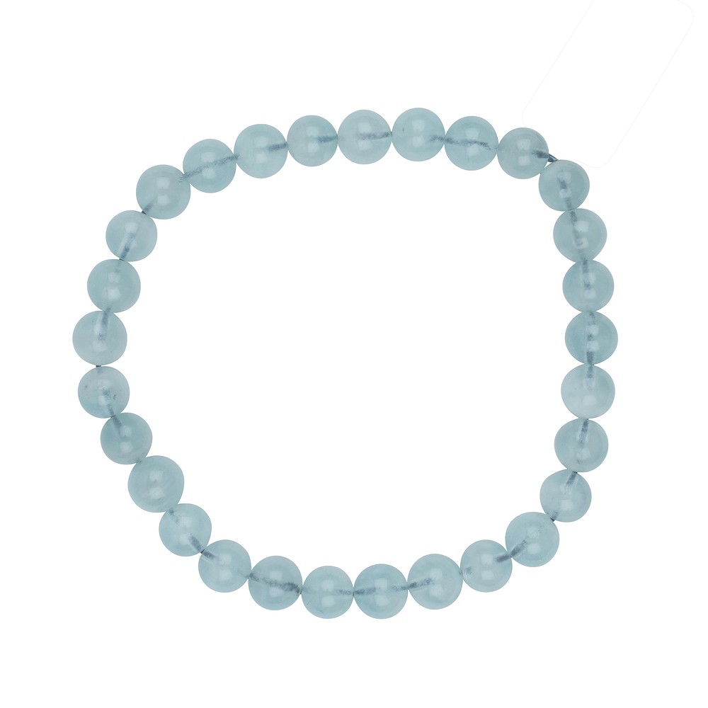 Bracelet, Aquamarine, 07-08mm beads | wholesaler gems, healing stones & jewelry