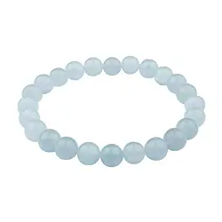 0602250108 Bracelet, Aquamarine, 08mm beads | wholesaler gems, healing stones & jewelry