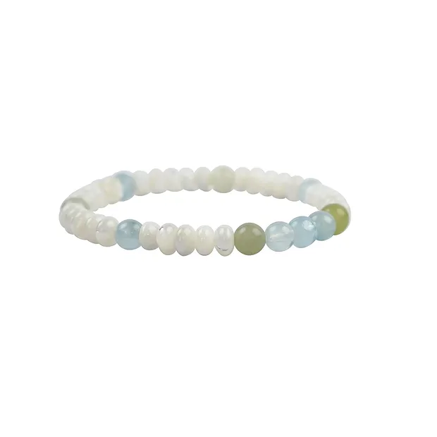 Armband Perlmutt, Aquamarin, Serpentin | Edelsteine, Heilsteine & Schmuck-Handel