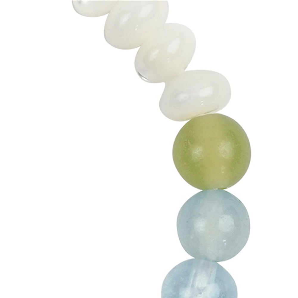 Bracciale Madreperla, Acquamarina, Serpentino | Marco Schreier