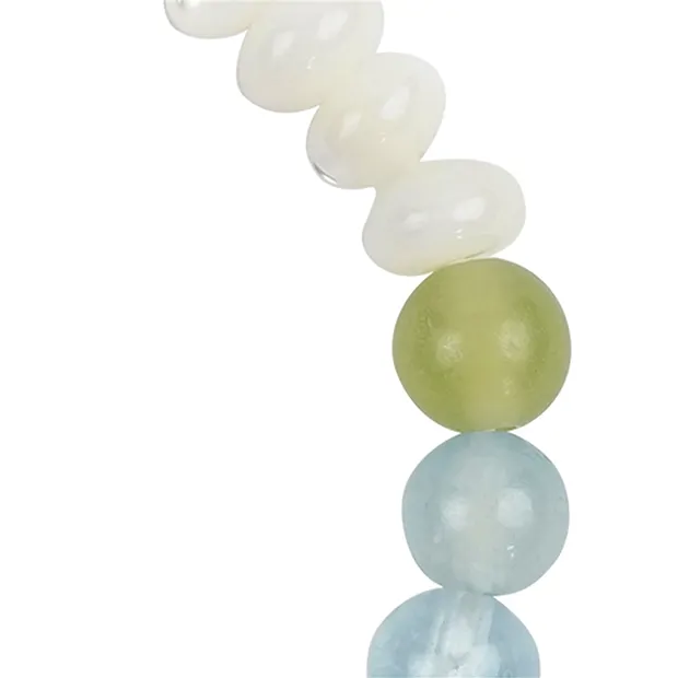Bracelet Mother of Pearl, Aquamarine, Serpentine | Marco Schreier