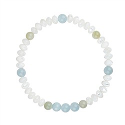 0602250162 Bracelet Mother of Pearl, Aquamarine, Serpentine | Marco Schreier