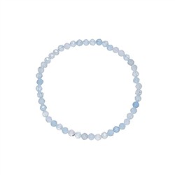 0602250231 Pulsera, Aguamarina, cuentas de 03mm, facetadas, 14cm (corta) | Marco Schreier