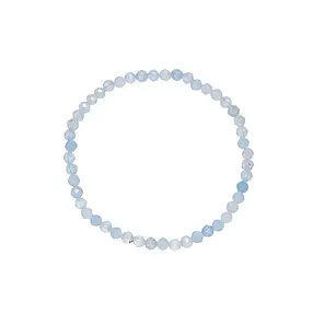 Armband, Aquamarin, 03mm Kugeln, facettiert, 14cm (kurz) | Marco Schreier