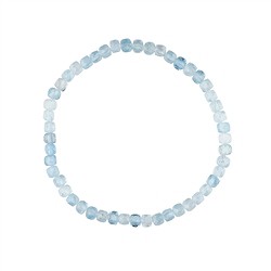0602251005 Armband, Aquamarin, 04mm Würfel, facettiert | Edelsteine, Heilsteine & Schmuck