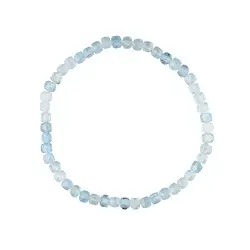0602251005 Bracelet, Aquamarine, 04mm cube, faceted | wholesaler gems & healing stones