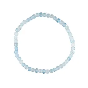 Bracciale, Acquamarina, cubo da 04 mm, sfaccettato | Marco Schreier